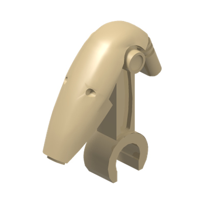 Minifigure, Head, Modified Mechanical Plain (SW Battle Droid) · Couleur BrickLink : Tan