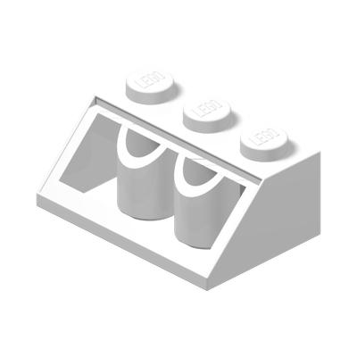 ROOF TILE 2X3/45° · LEGO 4258358 (réf. BrickLink 3038) · White (réf. BrickLink White)
