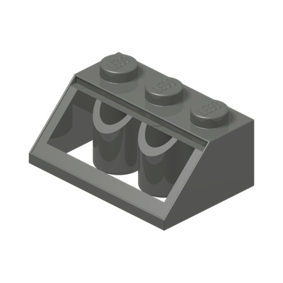 ROOF TILE 2X3/45° · Dark Stone Grey (réf. BrickLink Dark Bluish Gray)