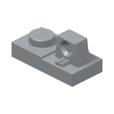 PLATE 1X2 W/STUB/ALONG/UPPER P · Medium Stone Grey (réf. BrickLink Light Bluish Gray)