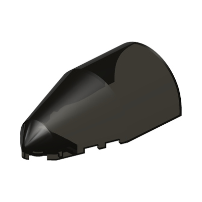 Windscreen 7 x 4 x 2 Round · LEGO 4262614 (réf. BrickLink 30384) · Tr. Brown (réf. BrickLink Trans-Brown (Old Trans-Black))