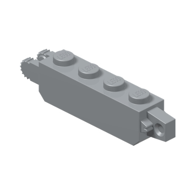 BRICK 1X4 FRIC/STUB/FORK VERT. · Medium Stone Grey (réf. BrickLink Light Bluish Gray)