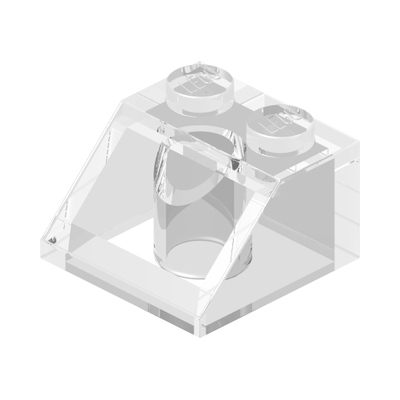 ROOF TILE 2X2/45° · Transparent (réf. BrickLink Trans-Clear)