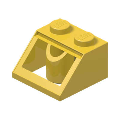 ROOF TILE 2X2/45° · Bright Yellow (réf. BrickLink Yellow)