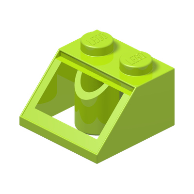 ROOF TILE 2X2/45° · Bright Yellowish Green (réf. BrickLink Lime)