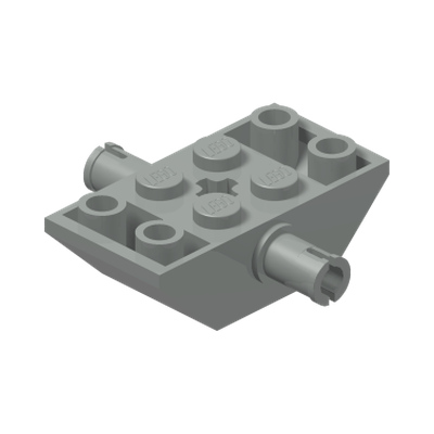 Slope, Inverted 45 4 x 2 Double with Pins · LEGO 4140669 (réf. BrickLink 30390) · Couleur BrickLink : Light Gray