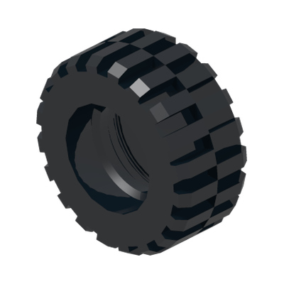 Tire 30.4 x 14 Offset Tread · LEGO 3039126 (réf. BrickLink 30391) · Couleur BrickLink : Black