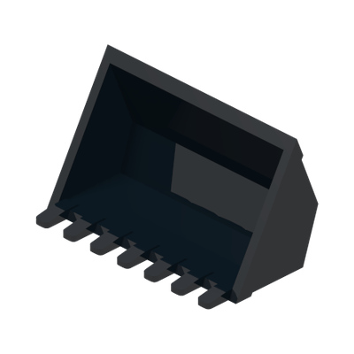 Vehicle, Digger Bucket 7 Teeth 3 x 6 with Locking 2 Finger Hinge · LEGO 6117932 (réf. BrickLink 30394) · Couleur BrickLink : Black