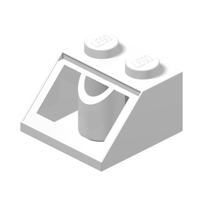 ROOF TILE 2X2, 45 DEG., NO. 24 · LEGO 6271990 (réf. BrickLink 3039p05) · White (réf. BrickLink White)