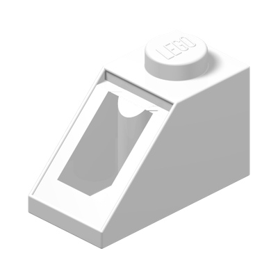ROOF TILE 1X2/45° · LEGO 4121932 (réf. BrickLink 3040) · White (réf. BrickLink White)