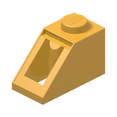 ROOF TILE 1X2/45° · Flame Yellowish Orange (réf. BrickLink Bright Light Orange)