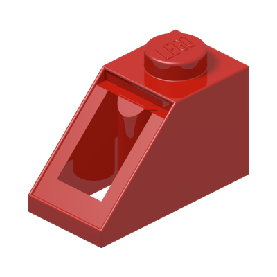 ROOF TILE 1X2/45° · Bright Red (réf. BrickLink Red)