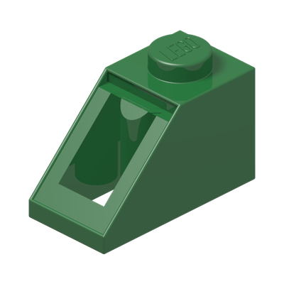 ROOF TILE 1X2/45° · Dark Green (réf. BrickLink Green)