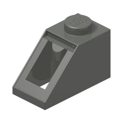 ROOF TILE 1X2/45° · Dark Stone Grey (réf. BrickLink Dark Bluish Gray)