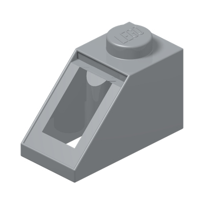 ROOF TILE 1X2/45° · Medium Stone Grey (réf. BrickLink Light Bluish Gray)