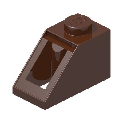ROOF TILE 1X2/45° · Reddish Brown (réf. BrickLink Reddish Brown)