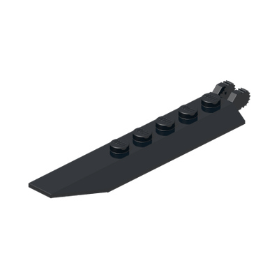Hinge Plate 1 x 8 with Angled Side Extensions · Couleur BrickLink : Black