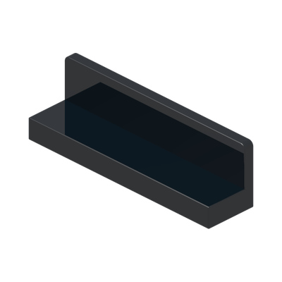 WALL ELEMENT 1X4X1 ABS · Black (réf. BrickLink Black)
