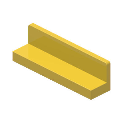 WALL ELEMENT 1X4X1 ABS · Bright Yellow (réf. BrickLink Yellow)
