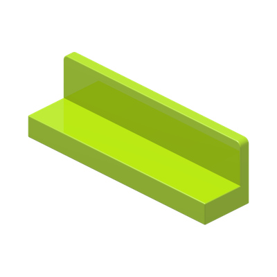 WALL ELEMENT 1X4X1 ABS · Bright Yellowish Green (réf. BrickLink Lime)
