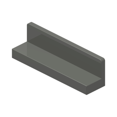 WALL ELEMENT 1X4X1 ABS · Dark Stone Grey (réf. BrickLink Dark Bluish Gray)