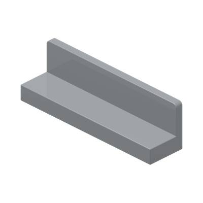 WALL ELEMENT 1X4X1 ABS · Medium Stone Grey (réf. BrickLink Light Bluish Gray)