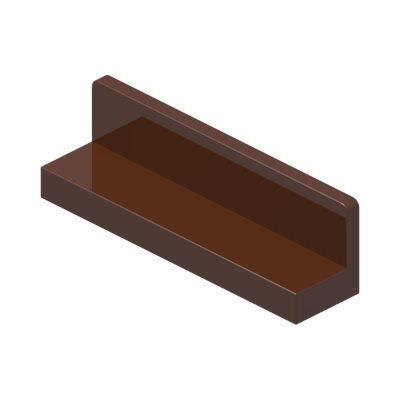 WALL ELEMENT 1X4X1 ABS · Reddish Brown (réf. BrickLink Reddish Brown)