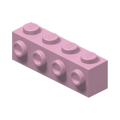 BRICK 1X4 W. 4 KNOBS · Light Purple (réf. BrickLink Bright Pink)