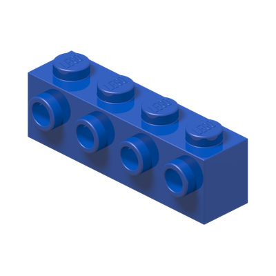 BRICK 1X4 W. 4 KNOBS · Bright Blue (réf. BrickLink Blue)