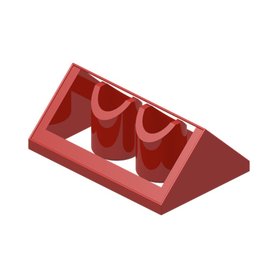 Slope 45 2 x 3 Double · LEGO 304221 (réf. BrickLink 3042) · Couleur BrickLink : Red