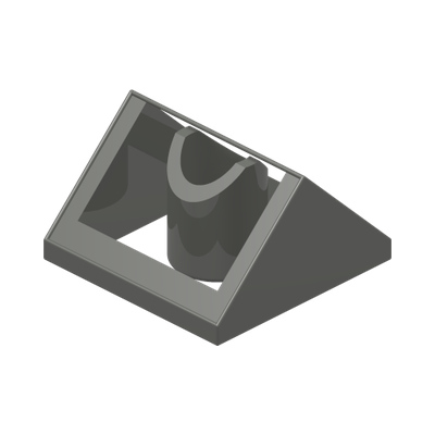 RIDGED TILE 2X2/45° · Dark Stone Grey (réf. BrickLink Dark Bluish Gray)