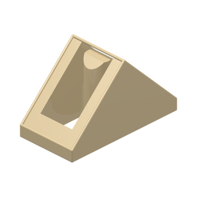 Slope 45 2 x 1 Double with Inside Bar · LEGO 4109996 (réf. BrickLink 3044b) · Couleur BrickLink : Tan