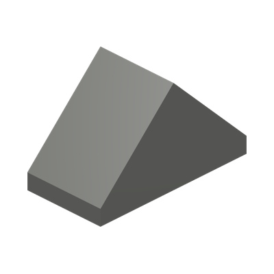 RIDGED TILE 1X2/45° · Dark Stone Grey (réf. BrickLink Dark Bluish Gray)