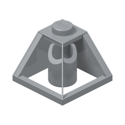 CORNER BRICK 2X2/45° OUTSIDE · Medium Stone Grey (réf. BrickLink Light Bluish Gray)