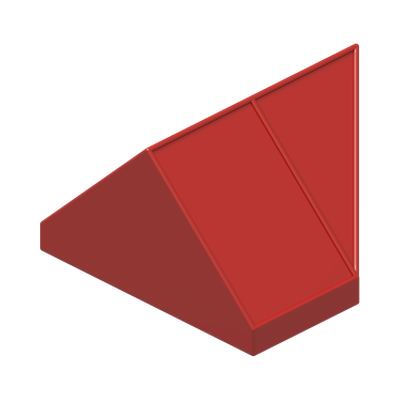 Slope 45 2 x 1 Double / Inverted without Bottom Tube or Bottom Stud Holder · Réf. BrickLink 3049b · Couleur BrickLink : Red