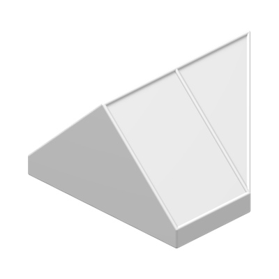 ATTIC 1X2/45° · LEGO 6059271 (réf. BrickLink 3049c) · White (réf. BrickLink White)