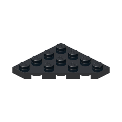 CORNER PLATE 45 DEG. 4X4 · Black (réf. BrickLink Black)