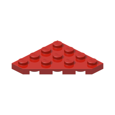 CORNER PLATE 45 DEG. 4X4 · Bright Red (réf. BrickLink Red)