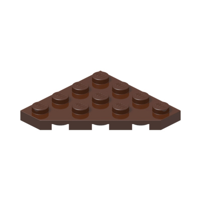 CORNER PLATE 45 DEG. 4X4 · Reddish Brown (réf. BrickLink Reddish Brown)