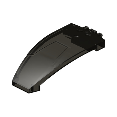 Windscreen 8 x 4 x 2 Curved Taper with Locking Dual 2 Fingers · LEGO 4143049 (réf. BrickLink 30536) · Tr. Brown (réf. BrickLink Trans-Brown (Old Trans-Black))