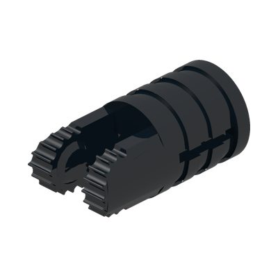 Hinge Cylinder 1 x 2 Locking with 2 Fingers and Axle Hole on Ends with Slots · LEGO 4143372 (réf. BrickLink 30553) · Couleur BrickLink : Black
