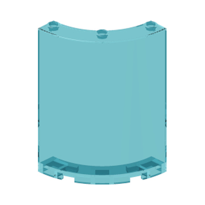 Cylinder Quarter 4 x 4 x 6 · Couleur BrickLink : Trans-Light Blue