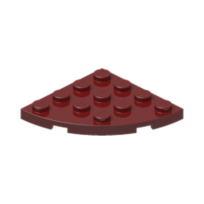 Plate, Round Corner 4 x 4 · Couleur BrickLink : Dark Red