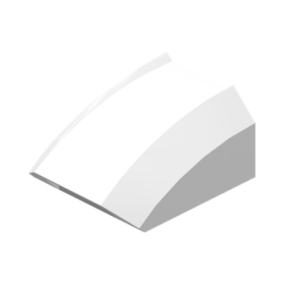 Slope, Curved 2 x 2 Lip · LEGO 4195869 (réf. BrickLink 30602) · Couleur BrickLink : White