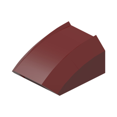 FRONT, 2X2, SPORT · New Dark Red (réf. BrickLink Dark Red)