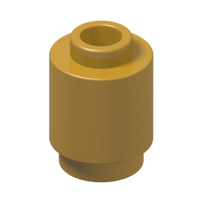 ROUND BRICK 1X1 · Warm Gold (réf. BrickLink Pearl Gold)