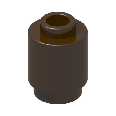 ROUND BRICK 1X1 · Dark Brown (réf. BrickLink Dark Brown)