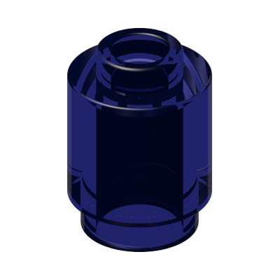 ROUND BRICK 1X1 · Tr. Blue (réf. BrickLink Trans-Dark Blue)