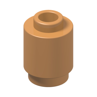 ROUND BRICK 1X1 · Medium Nougat (réf. BrickLink Medium Nougat)