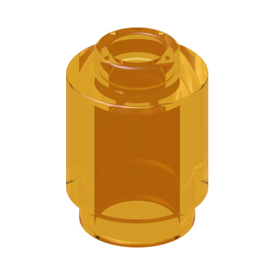 ROUND BRICK 1X1 · Tr. Yellow (réf. BrickLink Trans-Yellow)
